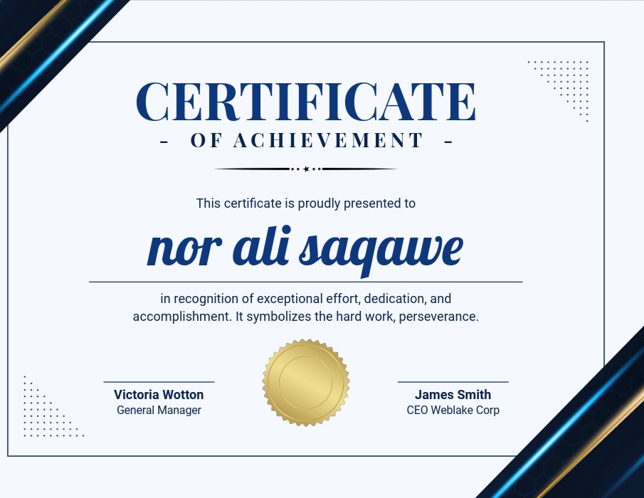 Certificate of Achievement